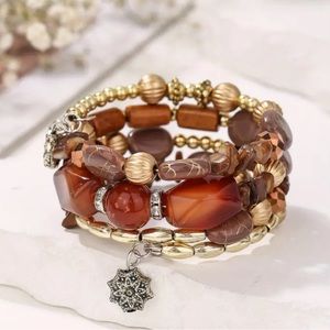 Beaded Bohemian Style Three-layer Bracelet